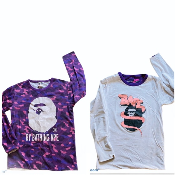 Bape Other - A Bathing Ape Bape X Kaws Reversible Purple Camo